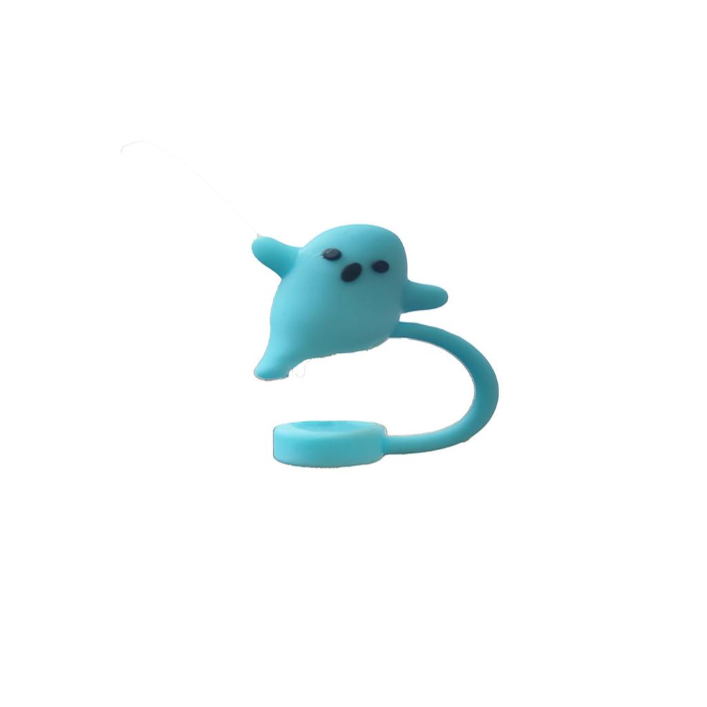 Cute Ghost Straw Covers Cap Compatible With Stanley Cup Silicone Reusable Drinking Straw Topper Accessories Halloween Gifts