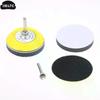 2PCS 1/2/3Inch Hook And Loop Sanding Pad Kit 2Pcs With 1/4 Inches Shank Drill Attachment And Soft Foam Layer Buffering Pad