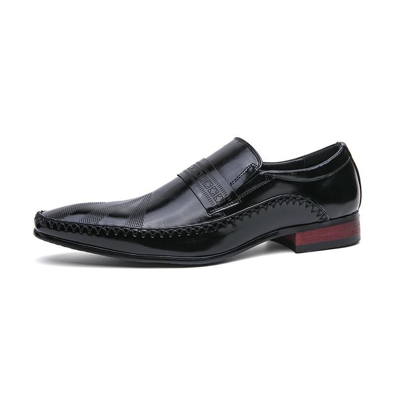 Elegant Men's Formal Shoes Pointed Toe Luxury Man Dress Shoes Slip-on Leather Business Wear Shoes Men Zapatos De Vestir Hombre