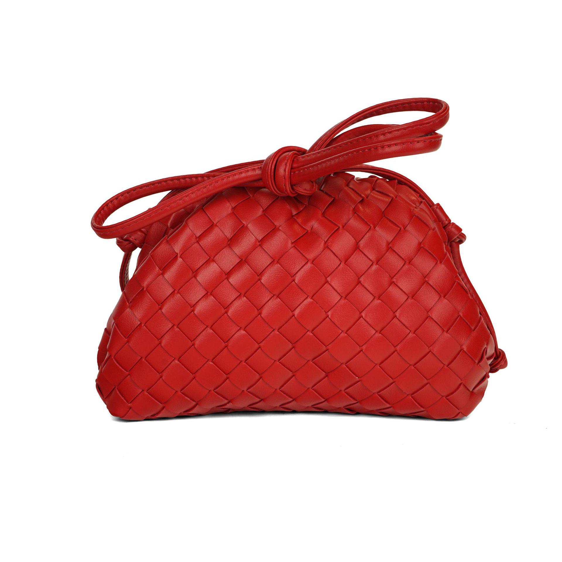 2024 Neuer Stil Cloud Rindsleder Knödel Tasche - Damen Handtasche & Schultertasche 22*9*14cm rot