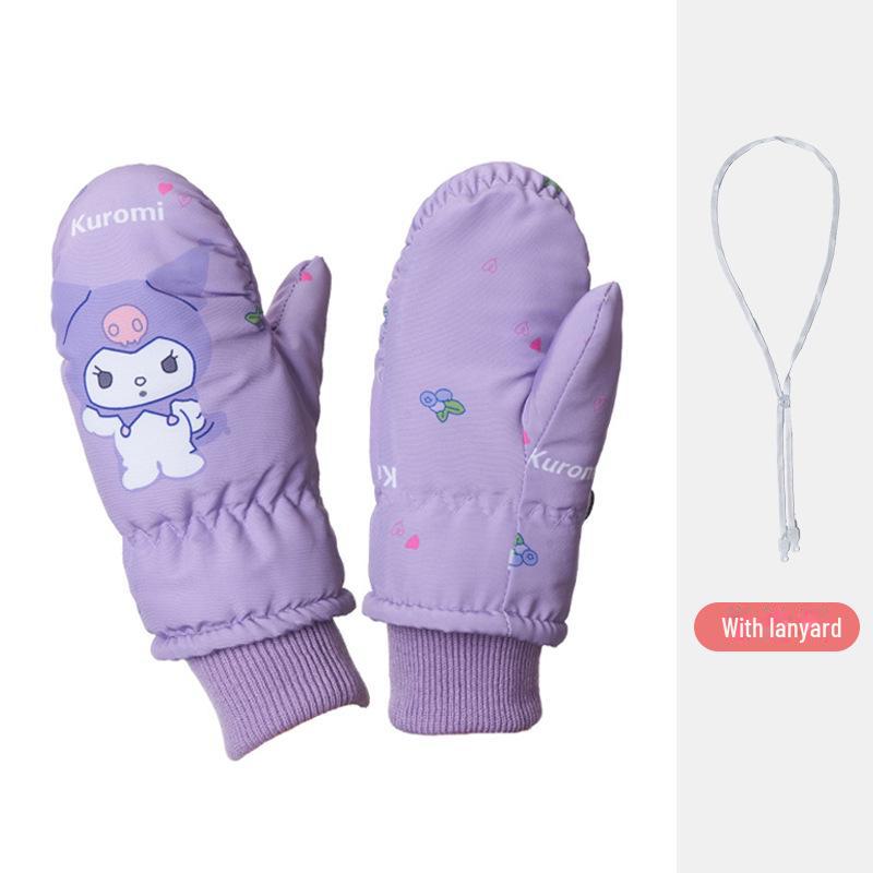 Samt-Skihandschuhe: Rutschfest, Warm und Dick für Kinder im Alter von 2-5 Jahren