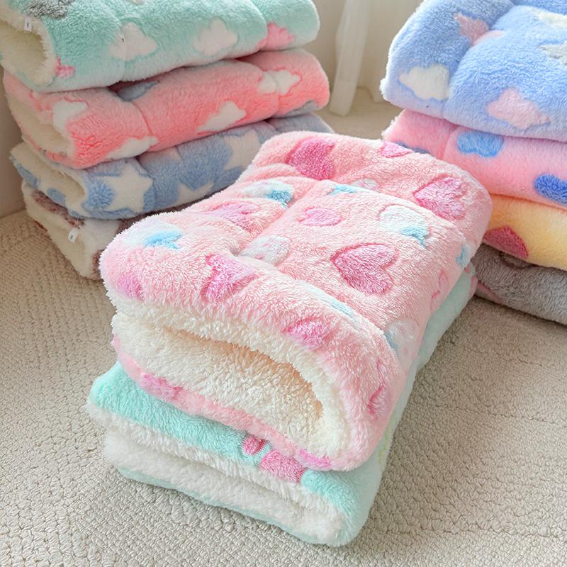 Thick Pet Cushion: Warm Cotton Blanket & Sleeping Pad for Dogs and Cats