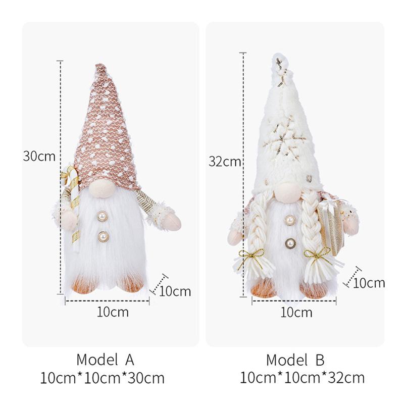 Christmas Elf Gnome Doll with Led Light Glowing Faceless Doll Figure Christmas Decorations For Home Navidad Noel Children's Gift