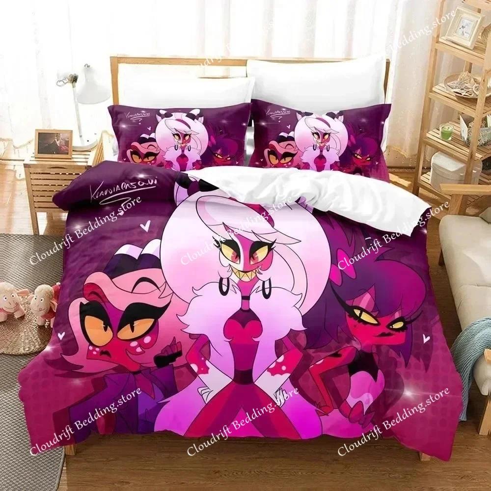 3D Print Helluva Boss Bedding Set Duvet Cover Single Twin Quilt Adult Kids Bedclothes Duvetcover Sets Home Textile Quilt Cover02