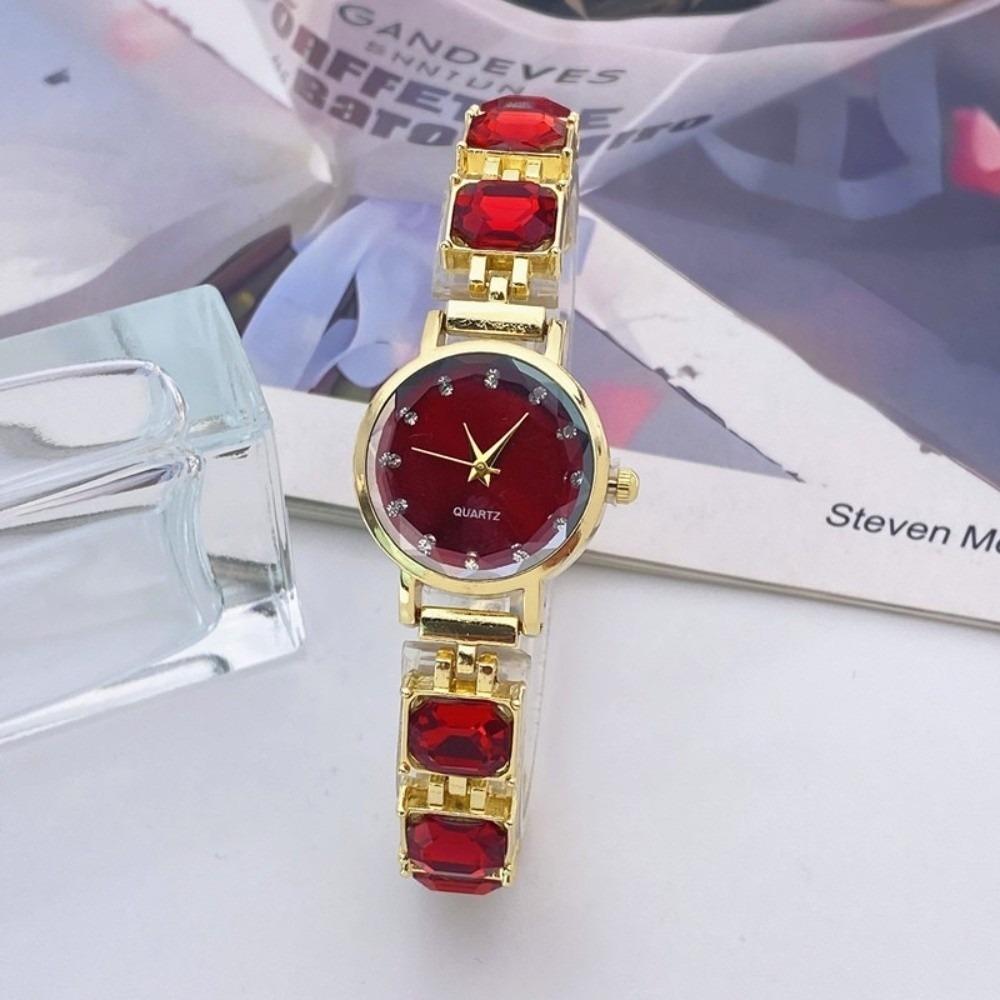 Luxury Design Quartz Watch Quartz Movement Wristwatch New Bracelet Watch  Gift красный