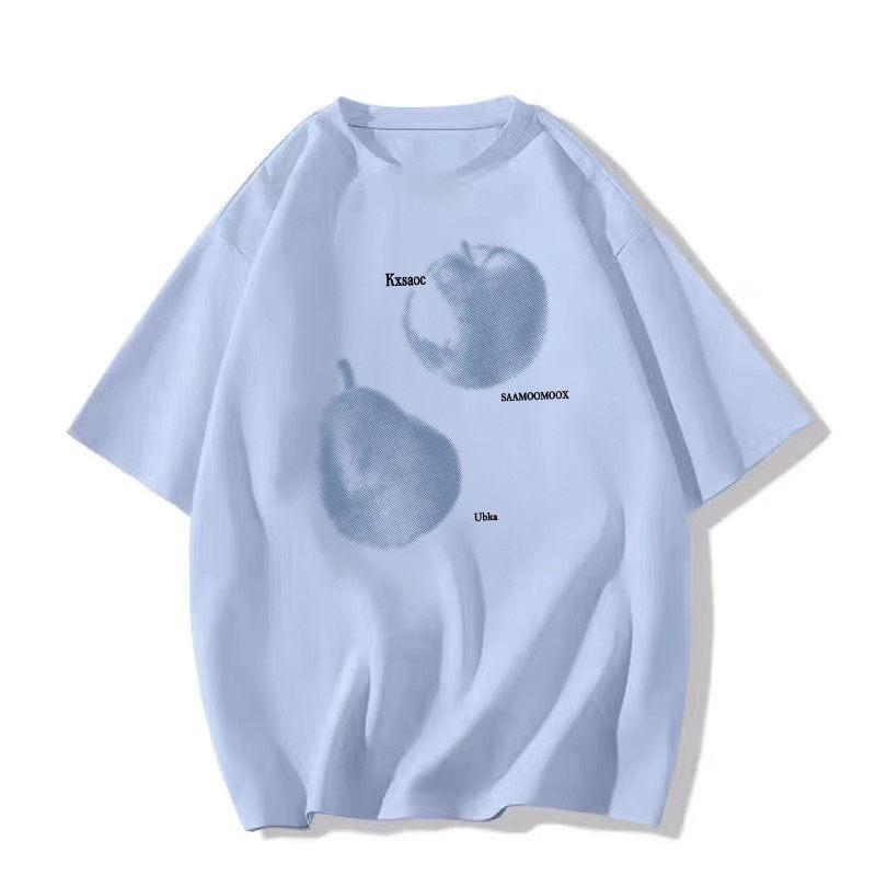 Fat mm summer cotton large size short-sleeved t-shirt women's new popular design sense niche American loose half-sleeved top