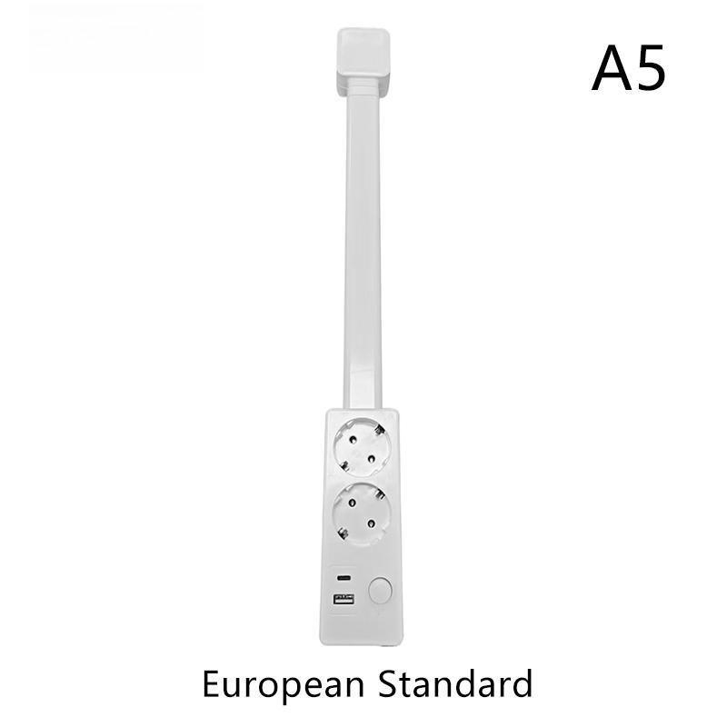 Home Office Elektrischer Wandstecker Drehbar Steckdosen-Verlängerung Verstellbare Länge Steckdosen-Verlängerung Steckdose