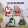 Coral Fleece Christmas Santa Claus Hand Towels Water Absorption Quick-drying Hand Towel Christmas Tree Bell Kitchen Bathroom