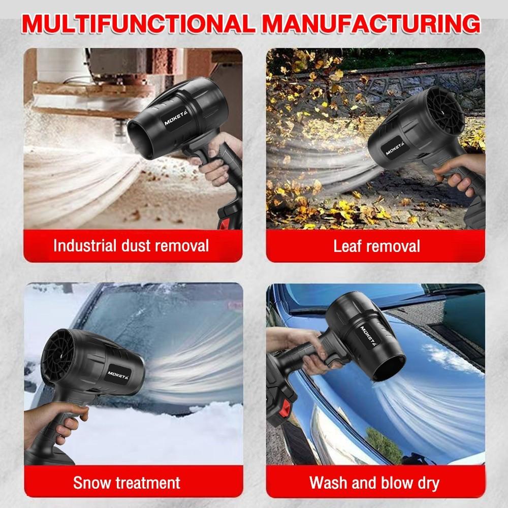 130000RPM High-speed Cordless Violent Turbo Fan Portable Electric Leaf Blower 2 In 1 Handheld Blowing Machine