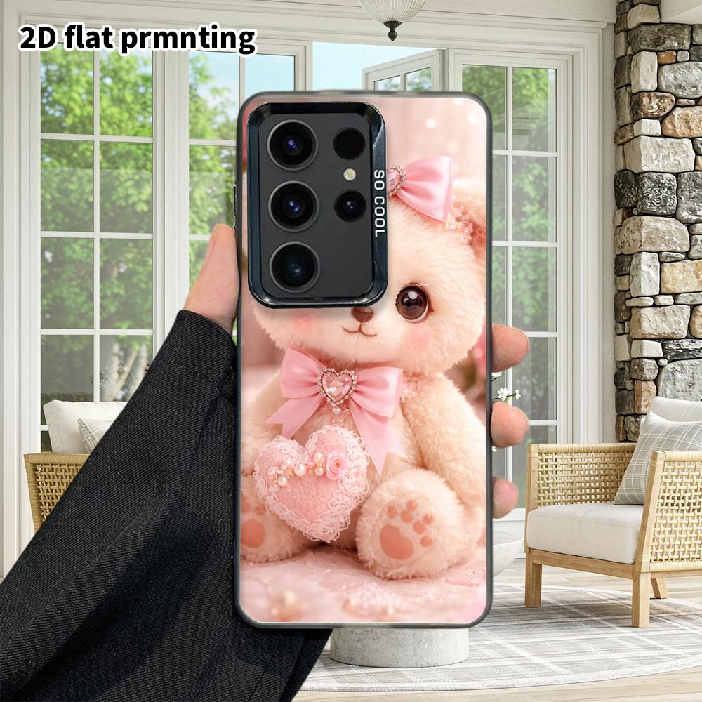 Phone Case: 2D Flat Samsung Galaxy A34 A35 M05 M06 S20 S22 S21 FE Plus 5G Protective Case, Couples Style, Plush Teddy Bear, Christmas and Halloween Gi