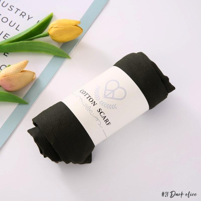 Fancy Fine Pleated Rayon Cotton Scarves Micro Crinkle Soft Cotton Long Shawl Factory Hemming Cheap Price Hijab