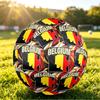 Pallone da Calcio Stampato Belgio Taglia 5 Resistente all'Usura Standard per Allenamento Adulti Regalo per Fan per Partite Sportive Indoor Outdoor