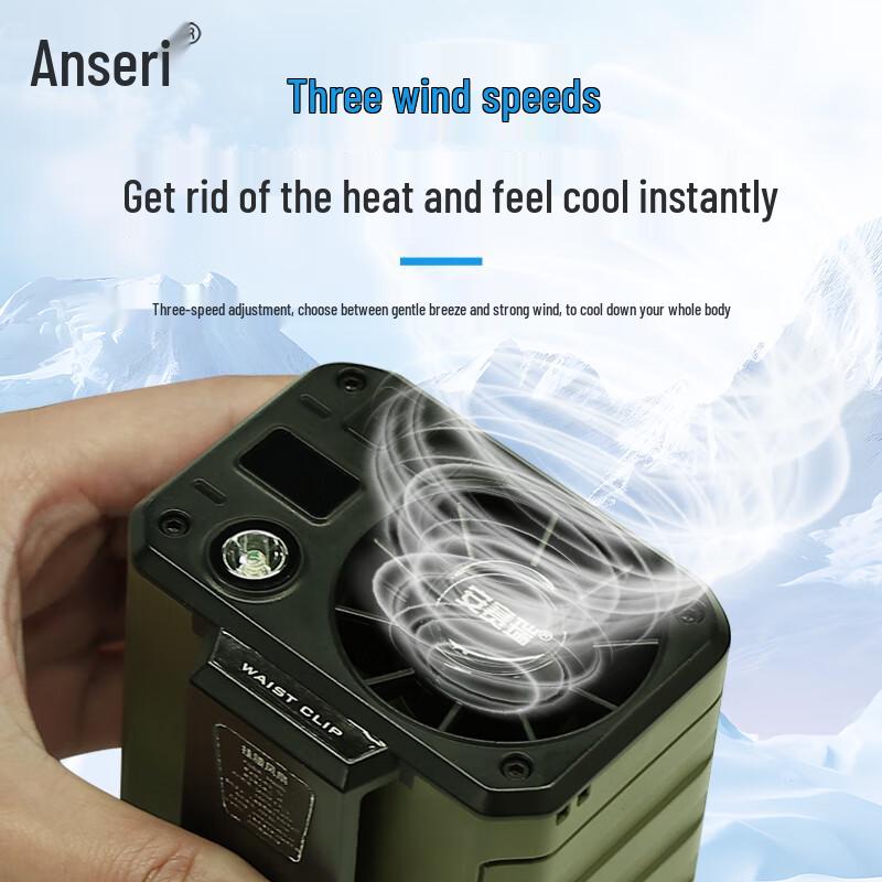 מאוורר מותניים נלבש של Ansell הנטען באמצעות USB