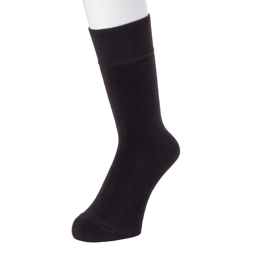 Okamoto Cocopita Warm Regular Length Thin Pile Warmer with and Deodorizing 1 Sizes Men's Moisture-Wicking, Heat-Retaining, Features, Pair, Black,