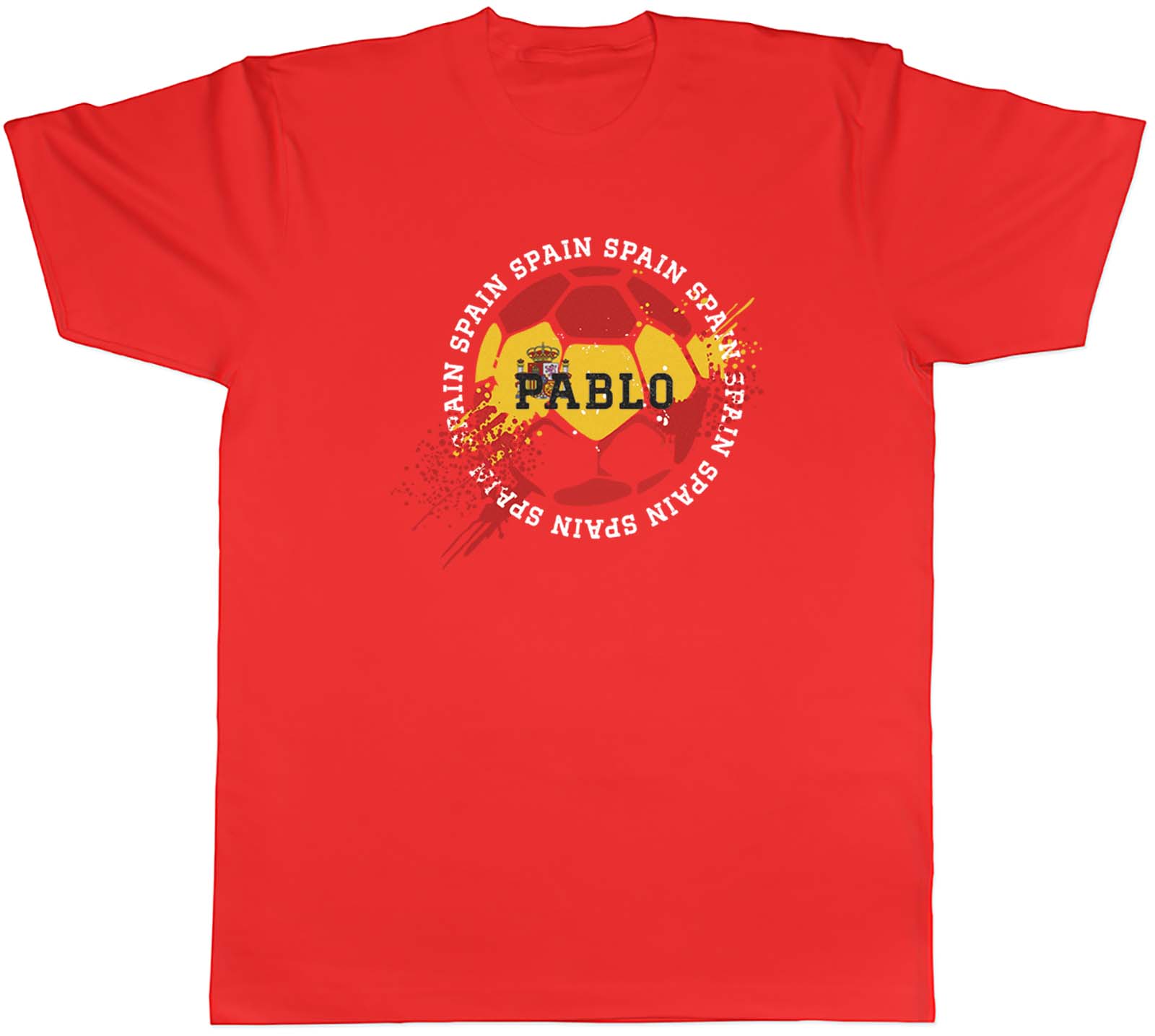Personalised Spain Football Sports Unisexs Unisex TShirt Tee Gift S