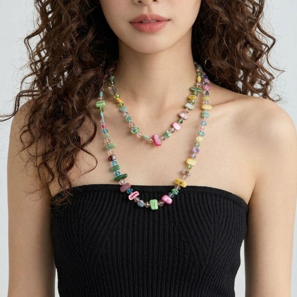 Böhmische Lange Halskette Stapelbare Kette Choker Modeschmuck Zubehör Damen Mädchen