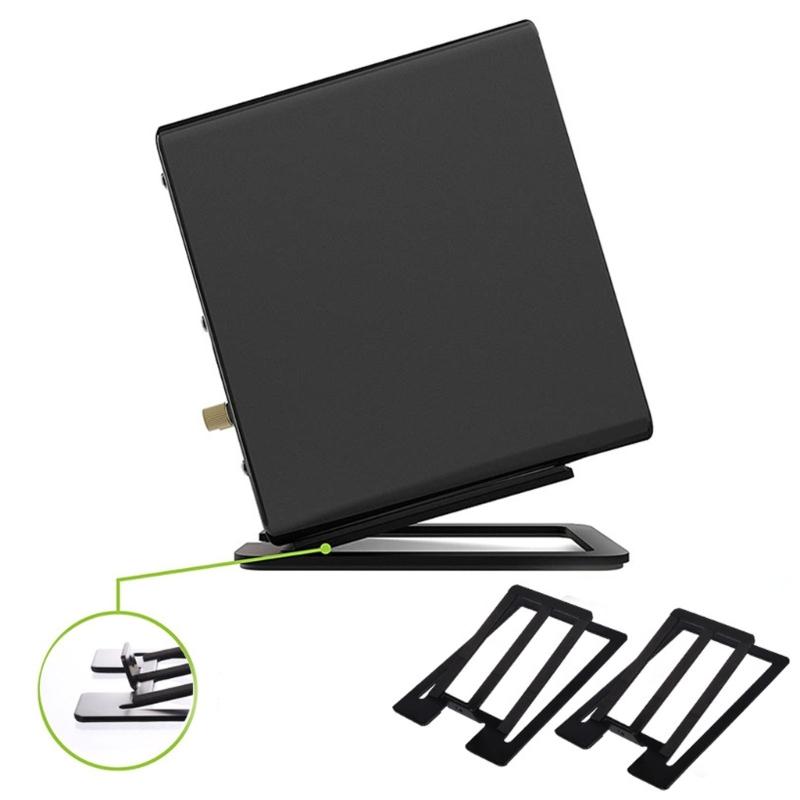 Universal Fit Heavy Duty Speaker Mount For Desktop HIFI Systems Tool Less Quick Assembly 15 Degree Angled Base