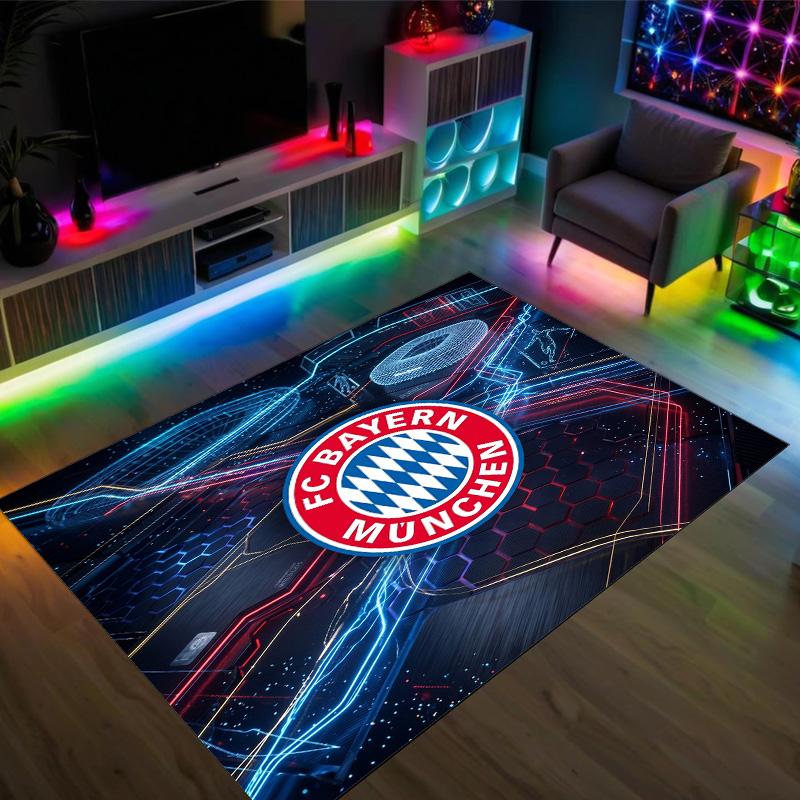 Design Bayernu Mnichov Křišťálový sametový koberec Útulný Ne?Protiskluzová tištěná předložka do ložnice, obývacího pokoje, předsíně