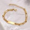 Extension Chain Stainless Steel Bracelet Ab Model, Chain White Rectangular Brand Gold Box Chain