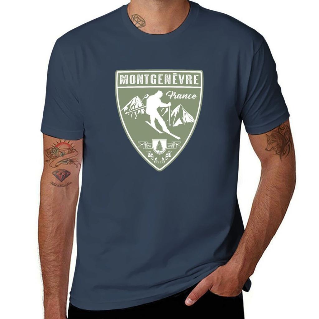 Ski Montgenevre Frankreich T-Shirt Atmungsaktiv Fitness Kurzarm-T-Shirt