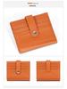 Damen Geldbörse aus echtem Leder, Bifold - Koreanischer Stil, Weiches Rindsleder, Mehrere Kartenfächer