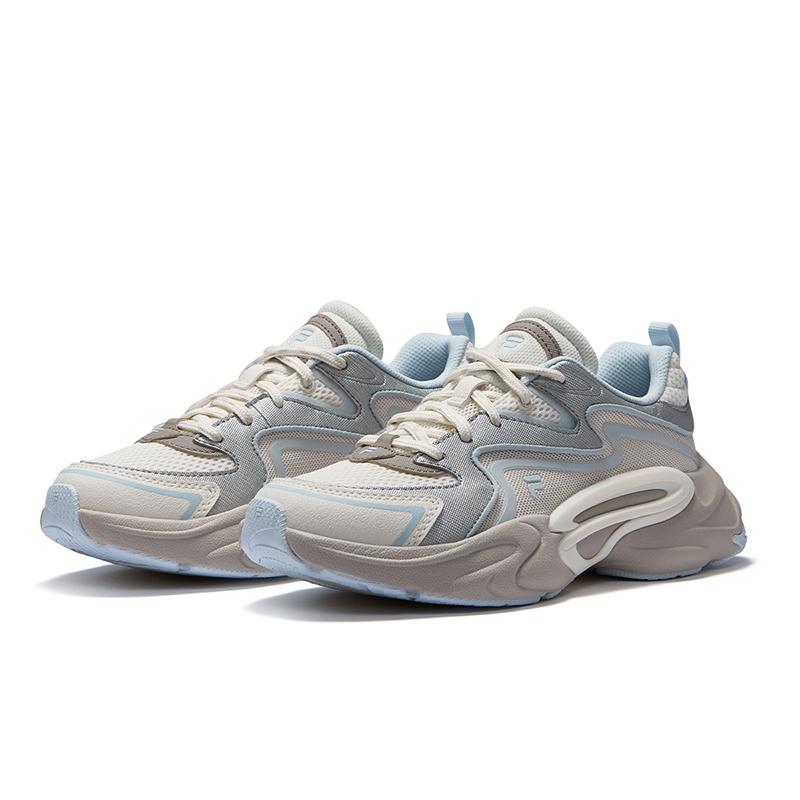 FILA Fusion Force DX Versatile Low-Top Running Shoes Women sneaker Cream Blue T12W521101FGI