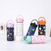 Wide Mouth Thermal Stainless Steel Water Cup Cartoon Handle Straw Tumblers Water Bottle for Outdoors