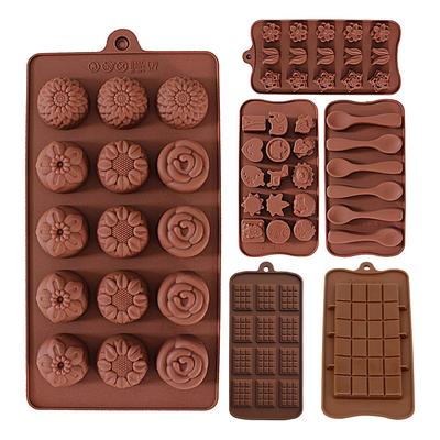 DIY Schokoladenformen Antihaft Wiederverwendbar Silikon Kuchen Schokolade Süßigkeiten Fondant Form Küchen Backwerkzeuge für Bäcker Eis Butter