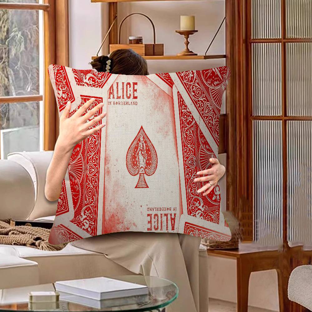 Hot TV A-Alice In Borderland Season Cushion Cover Polyester Sofa Cushions Decorative Throw Pillows Home Decoration Pillowcover