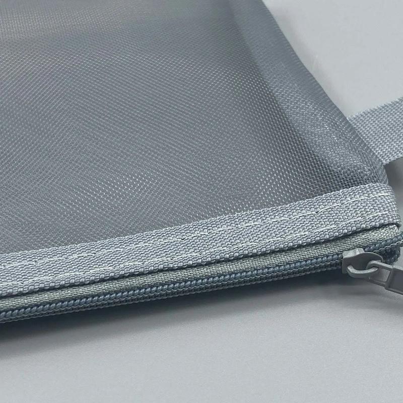 Pencil Bag Mesh Student Transparent Examination Bag Large Capacity Stationery Bag Zipper Pencil Bag Admission Ticket Bag