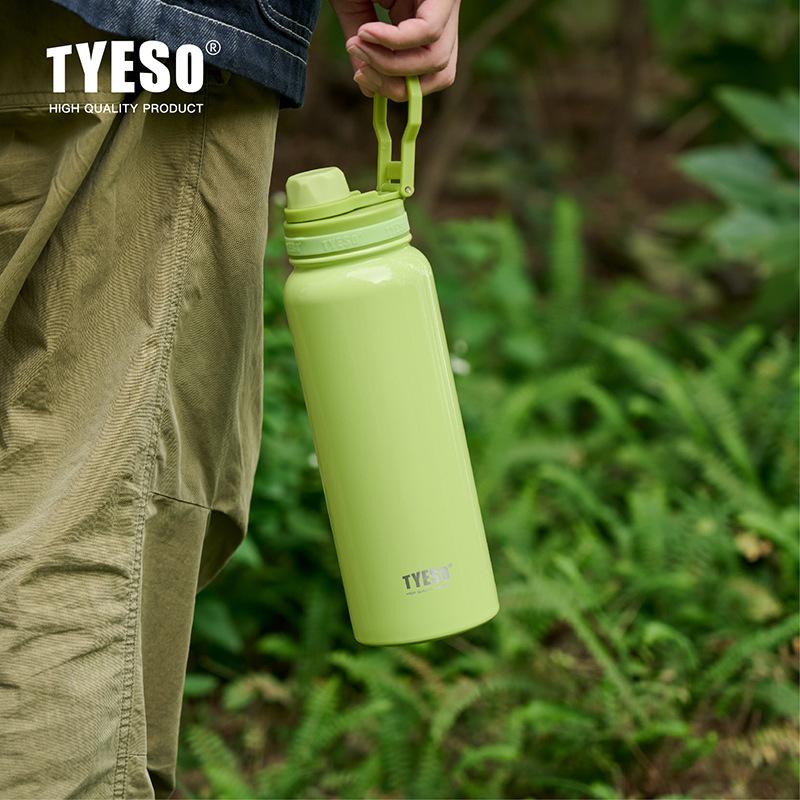 Tyeso Thermos Bottle Car Insulated Flask Water Tumbler for Outdoor Sports Travel Vacuum Flasks Stainless Steel Thermal Cup