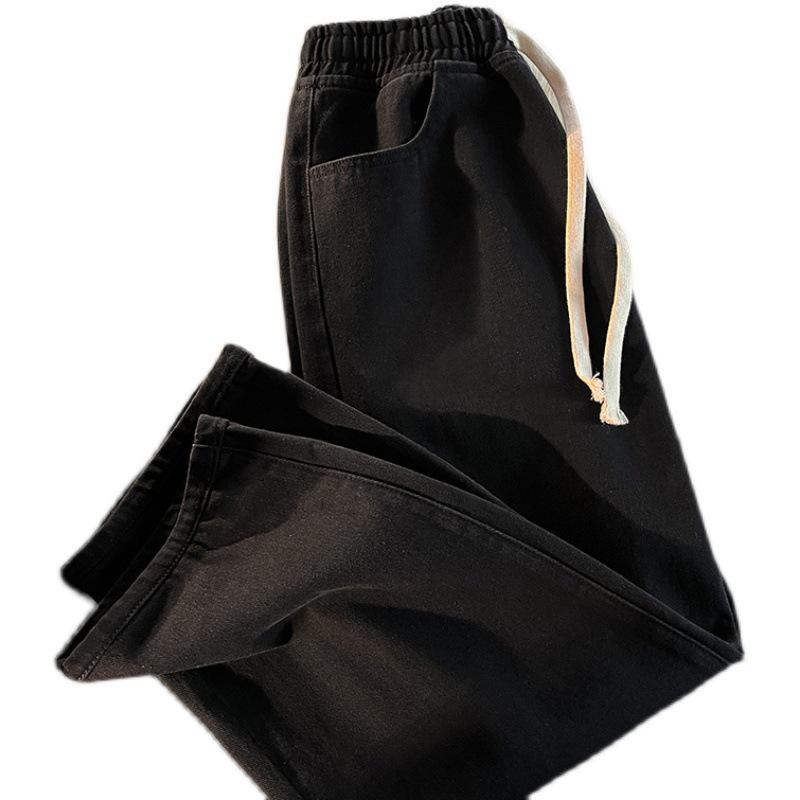Modische Damen-Jeans mit weitem Bein und elastischem Bund: Locker, Dünn, Tunnelzug-Stil für Frühling & Sommer 2024
