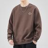 Men's Plus Velvet Warm Round Neck Hoodie - Autumn/Winter Style Long Sleeve Base Layer for Teens