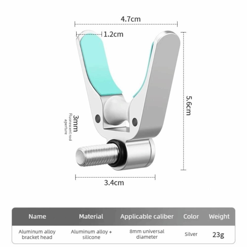 Silicone Pad Horn Head Aluminum Alloy Rod Rest Fishing Parts Bracket Head  Rod Support