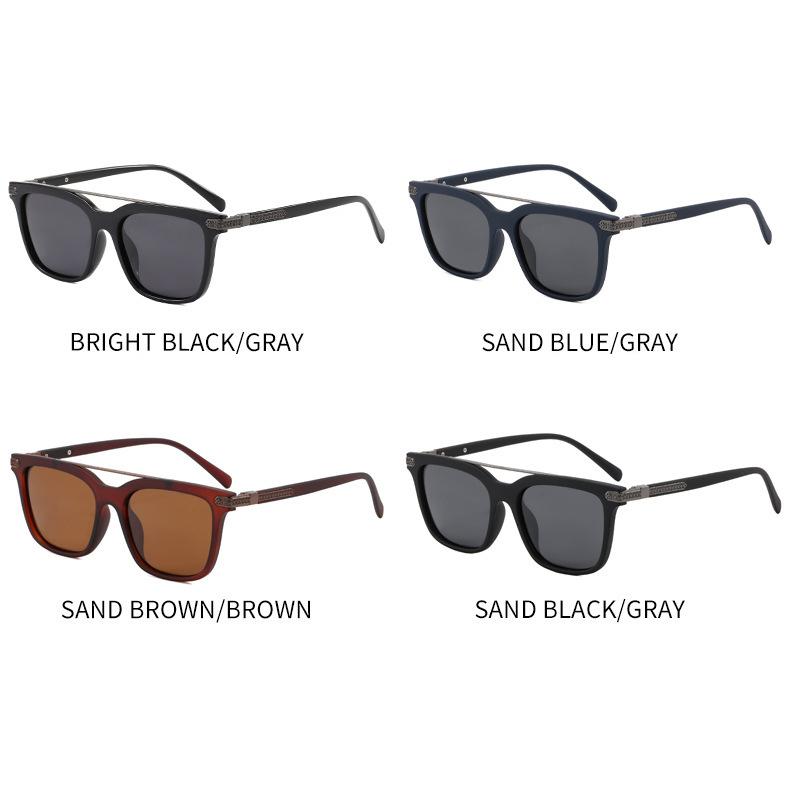 Xiaomi Men Women Square Polarized Sunglasses UV400 Double Bridge Retro Shades Metal Decor Temple for Driving Fishing Travel Outdoor 868
