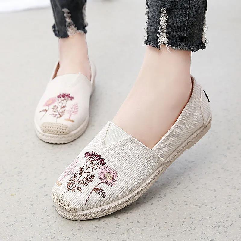 Summer Fisherman Shoes Female Lazy One Pedal Pregnant Women Canvas Versatile Breathable Cloth Shoes