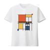 Mondrian Who T Shirt Vintage Top For Everyday Wear Graphic Streetwear Homme Versatile Breathable Comfortable