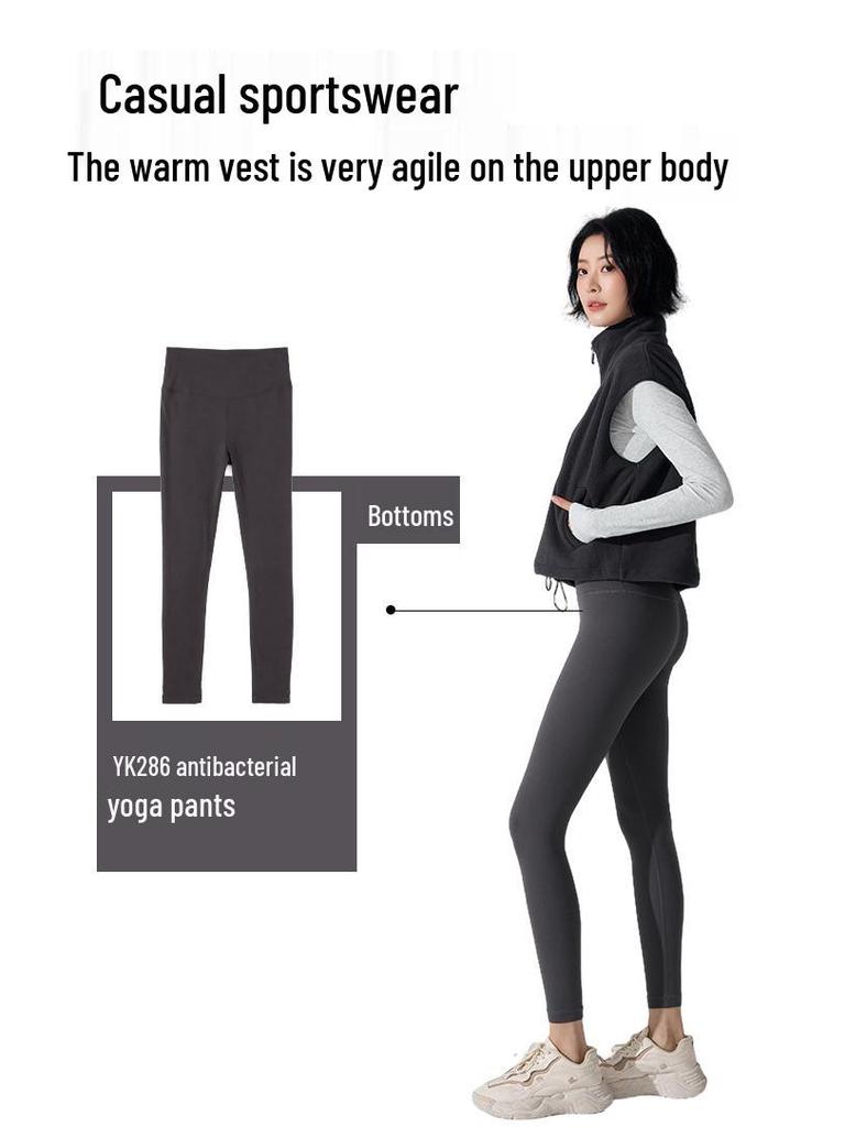 Women's Winter Slim Fit Zipper Vest - Warm, Sleeveless, Plus Velvet, Casual/Active Outerwear