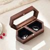 Velvet Rings Bearer Box Luxury Rings Display Case Multi-function Mini Wood Rings Box  Gifts