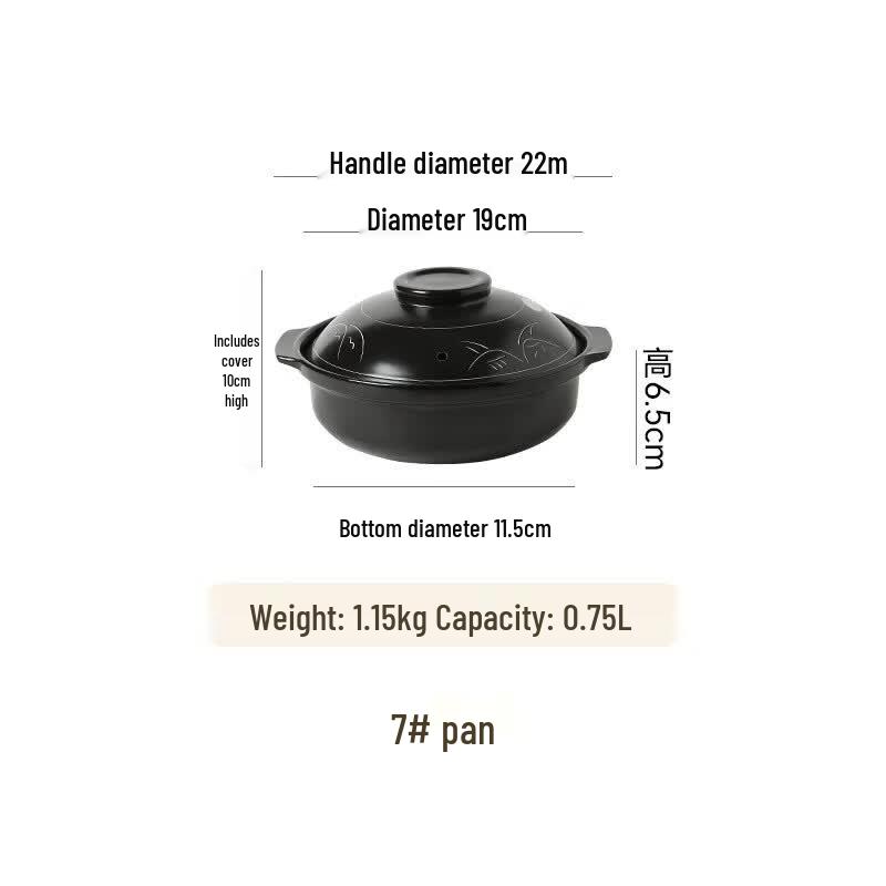 ZISIZ Ceramic High-Temperature Alcohol Hotpot with Lid