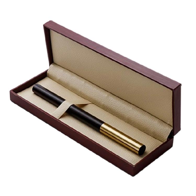 Exklusive Geschenk-Stiftebox mit Metallbeschlägen und PU-Leder-Konstruktion, Premium-Büroaccessoire, Langlebig