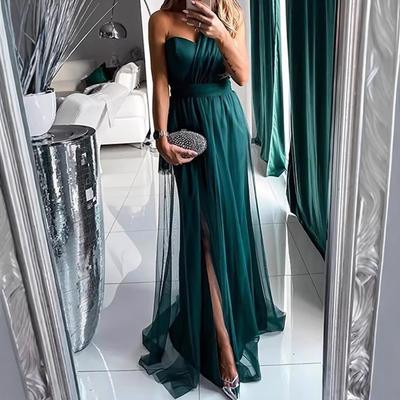Pendlerkleid Äußeres Einzelnes Einfarbiges Trägerkleid Abendkleid