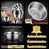 Stainless Steel Multipurpose Bowl for Mixing, Washing, Cooking, and Kneading - Large, Rolled Edge Design for Kitchen Use