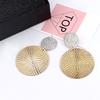 Fashion Pendant Size Round Circle Earrings Female Temperament Personality Color Matching Bump Earrings For Women Zircon Brincos