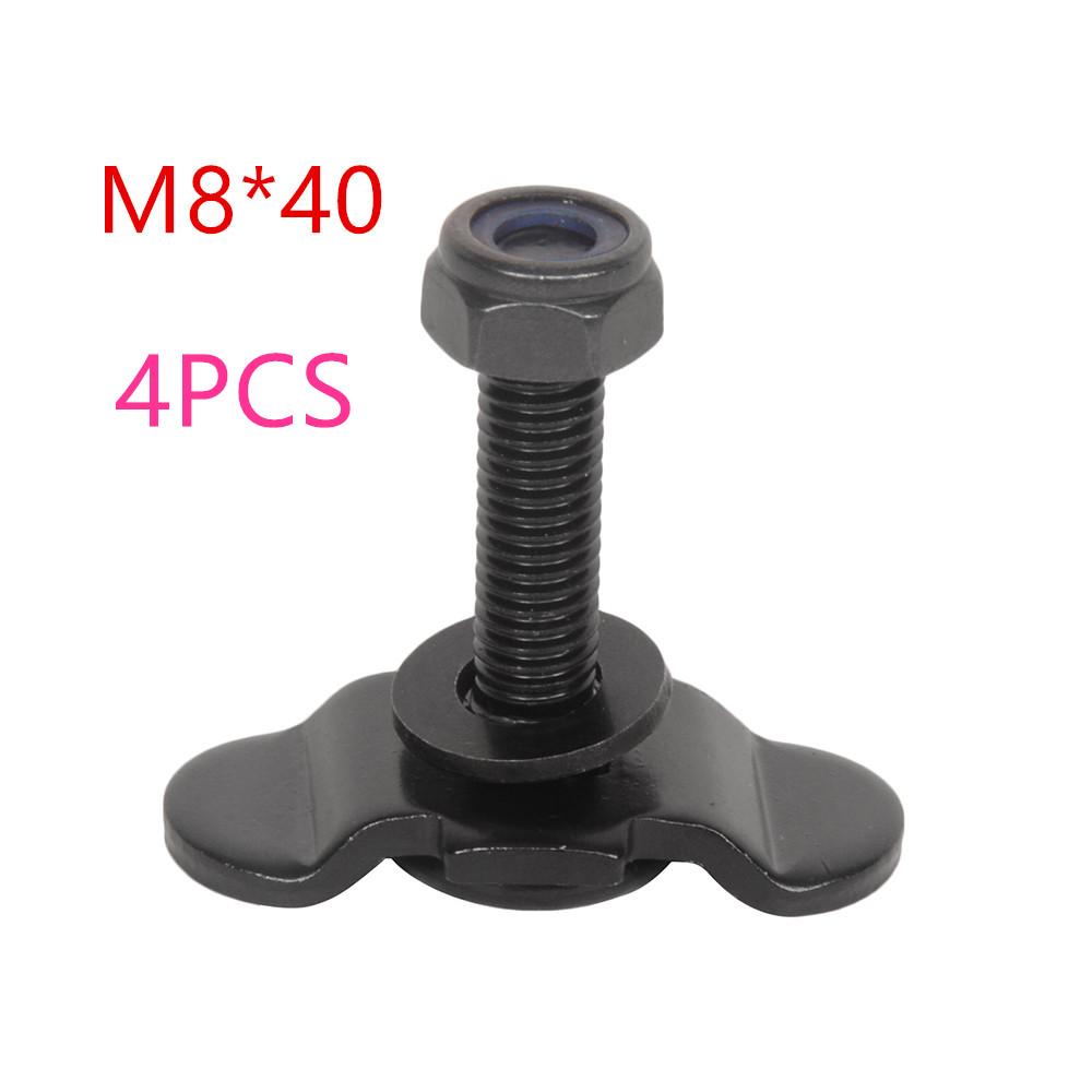M8*30/M8*40/M8*60 L Track Threaded Stud Fittings L-Track Threaded Double Stud Lug Fitting Tie Down Used with L Track Rails 4Pack