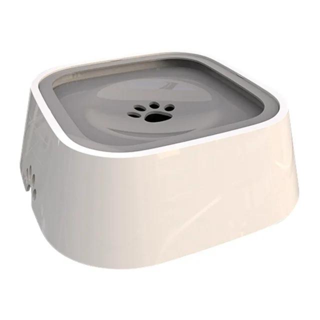 1.5L Pet Dog Bowls Floating Not Wetting Mouth Cat Bowl No Spill Drinking Water Feeder Plastic Portable Dog Bowl