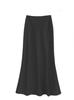 French Elegant Satin Wrap Skirt With Zipper For Womens Office And Formal Wear