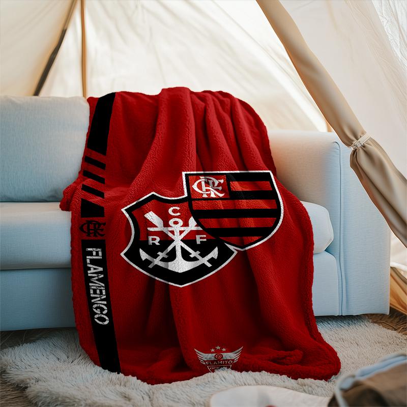 1PC Fla-mengo Club Crest Printed Soft Flannel Blanket Throw for Adult Bedroom Living Room Sofa Camping Travel Fan gifts Christmas Gifts