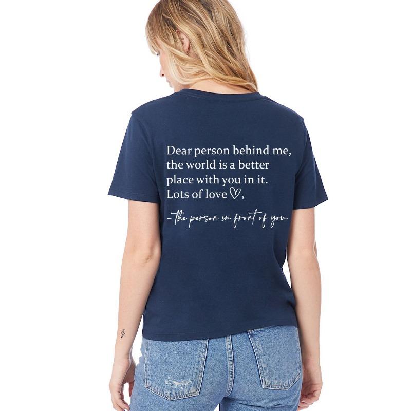 Женская футболка с круглым вырезом и надписью из хлопка с коротким рукавом 2XL жёлтый — фото 3