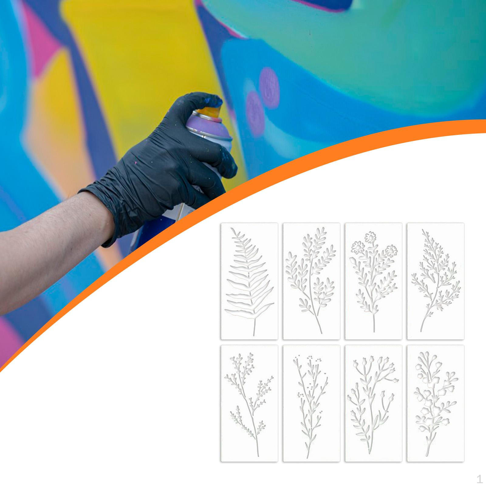 

8 штук шаблонов для рисования травы, набор ботанических трафаретов, шаблоны с полыми узорами для домашнего декора
